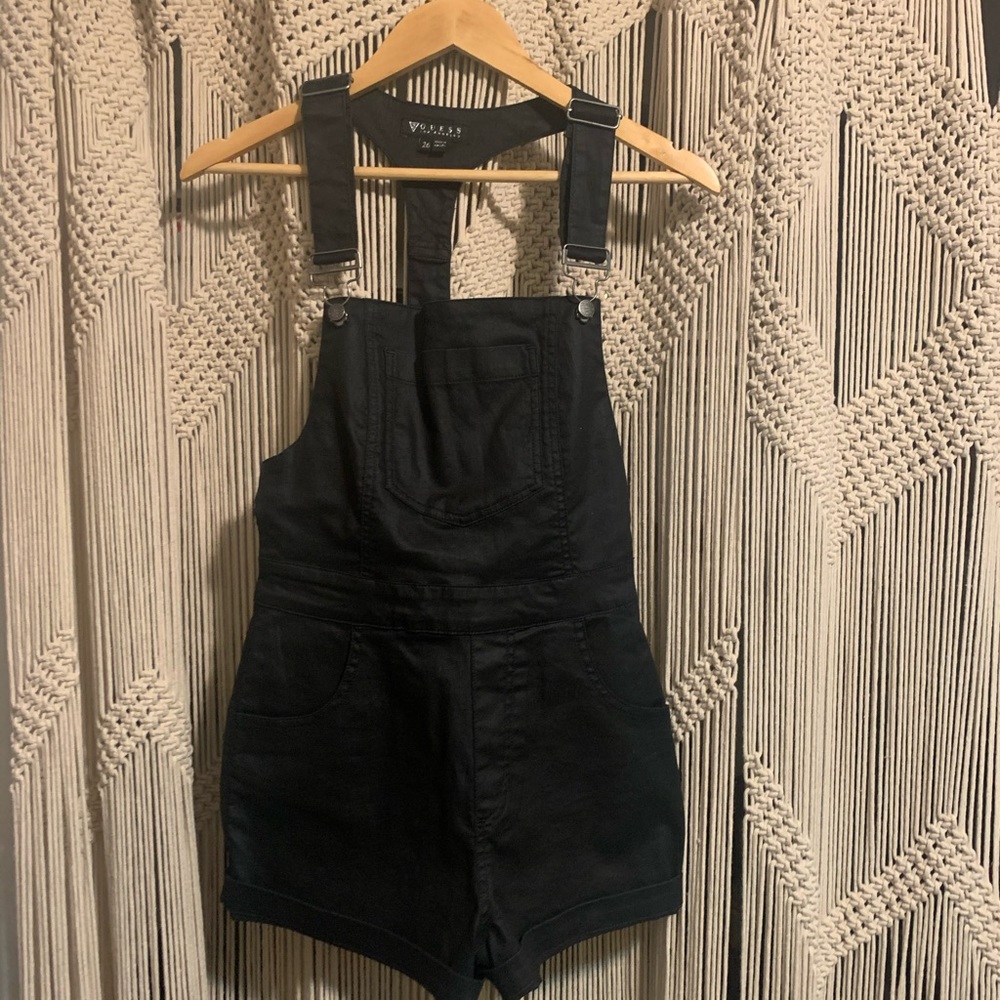 Guess black overall short size 26